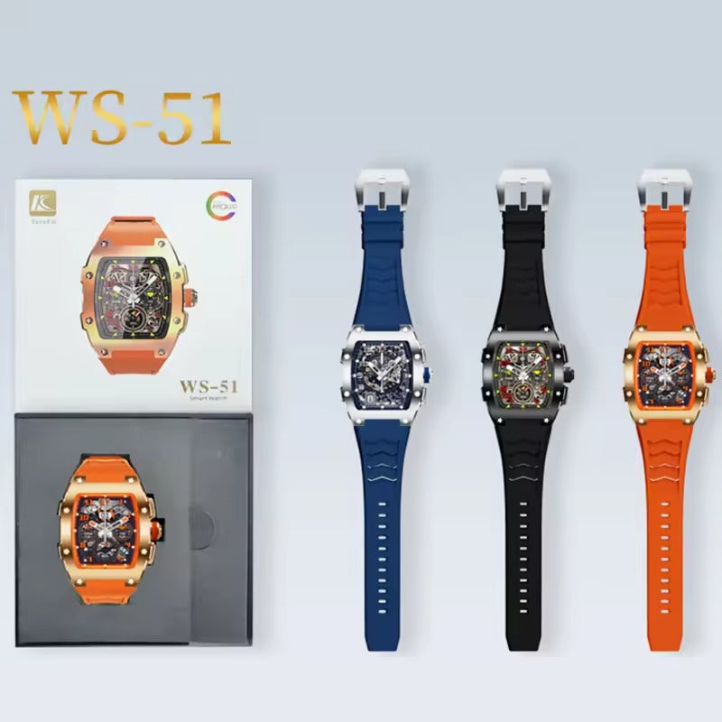 Luxury Skeleton Smart Watch WS-51 – Full Touch Screen Waterproof and HD Calling Android