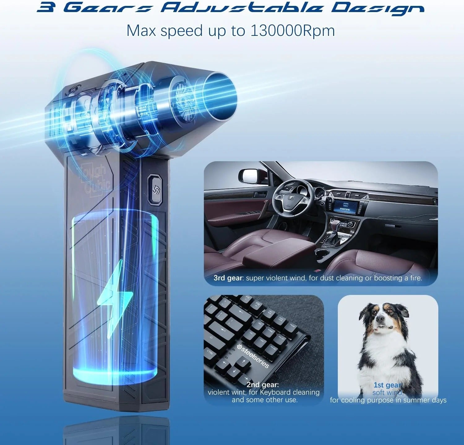 Portable High-Power Electric Air Duster & Blower – Multi-Purpose Cleaning Tool
