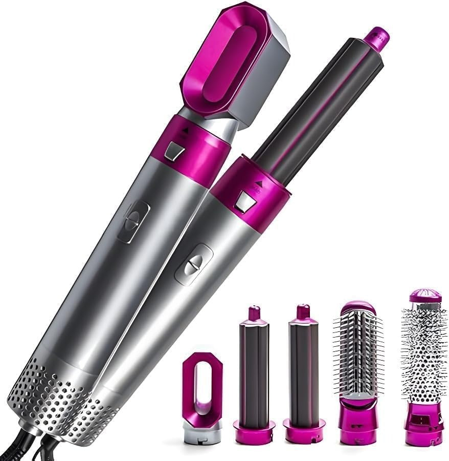Hair Curling & Styling Brush – 5 in 1 Ionic Hair Styler